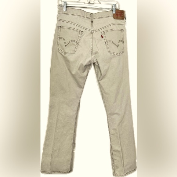 Y2K Levi’s Nouveau 515 Boot Cut Low Rise Stretch Light Tan Jeans Women’s Sz 10 - Picture 4 of 16